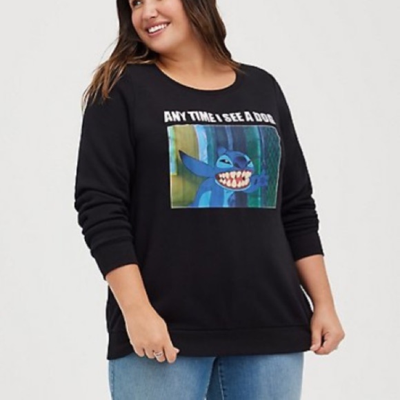 TORRID NWT SWEATSHIRT - DISNEY LILO & STITCH DOG - Picture 3 of 6